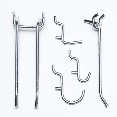 DECKO Assorted 1/4 in. Heavy Duty Peg hooks, 19PK DK41011